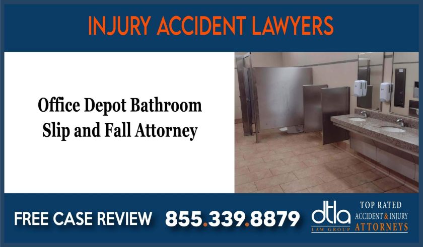 Office Depot Bathroom Slip and Fall Attorney sue lawsuit compensation incident attorney