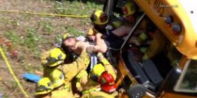 Anaheim School Bus Accident 4-24-2014 Leaves Many Injured