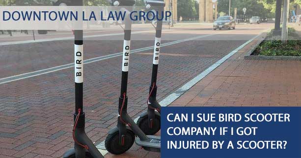 Can I sue Bird Scooter Company If I got injured by a Scooter?