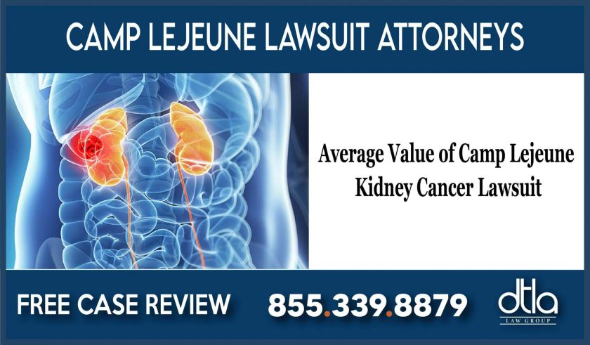 Average Value of Camp Lejeune Kidney Cancer Lawsuit lawyer sue compensation