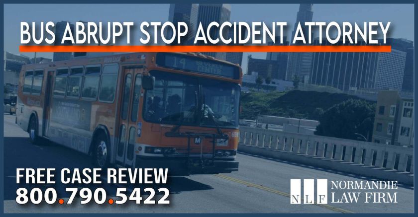 Bus Abrupt Stop Accident Attorney personal injury lawyer sue compensation lawsuit incident accident