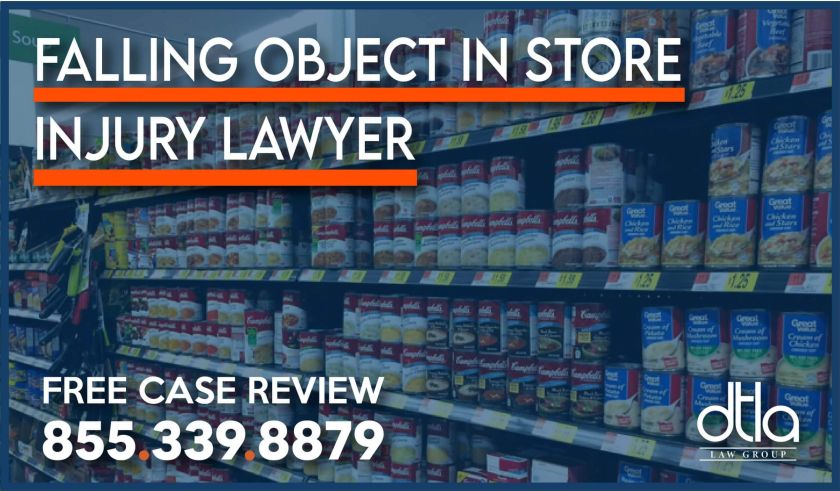 Falling Object in Store incident attorney injury lawyer sue