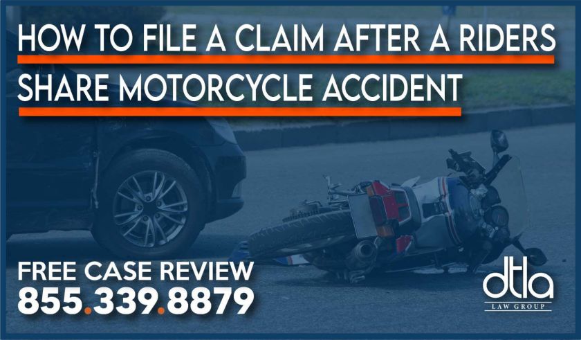 How to File a Claim after a Riders Share Motorcycle Accident lawyer attorney sue compnsation lawsuit