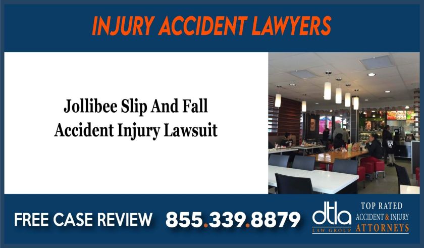 Jollibee Slip And Fall Accident Injury Lawsuit compensation lawyer attorney sue