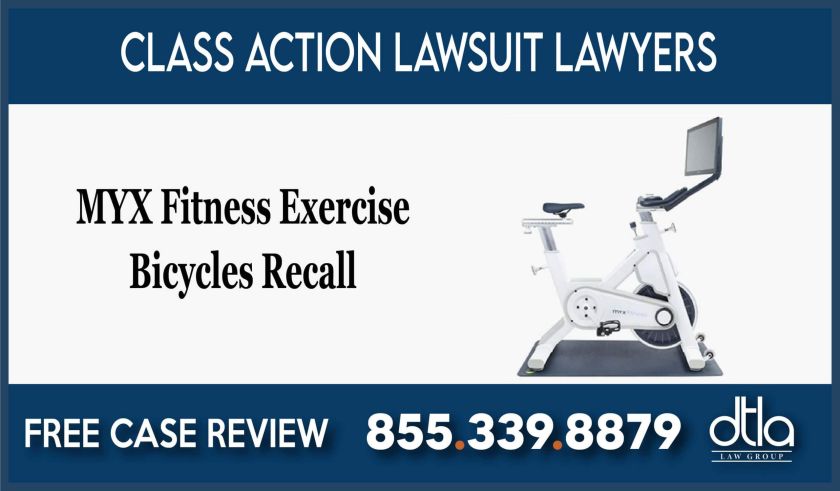 MYX Fitness Exercise Bicycles Recall Class Action Lawsuit lawyer attorney sue compensation