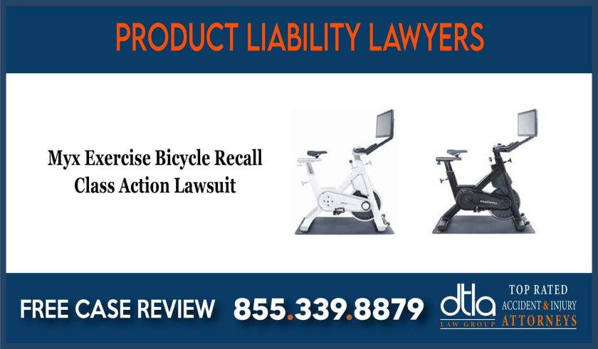 Myx Exercise Bicycle Recall Class Action Lawsuit lawyer attorney sue defect incident accident injury