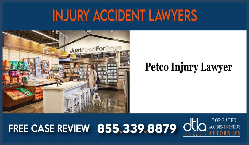 Petco Injury Lawyer attorney sue lawsuit compensation incident accident liability