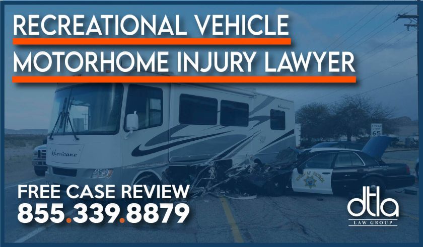Recreational Vehicle Motorhome Injury Lawyer attorney accident collision rear end lawsuit injury