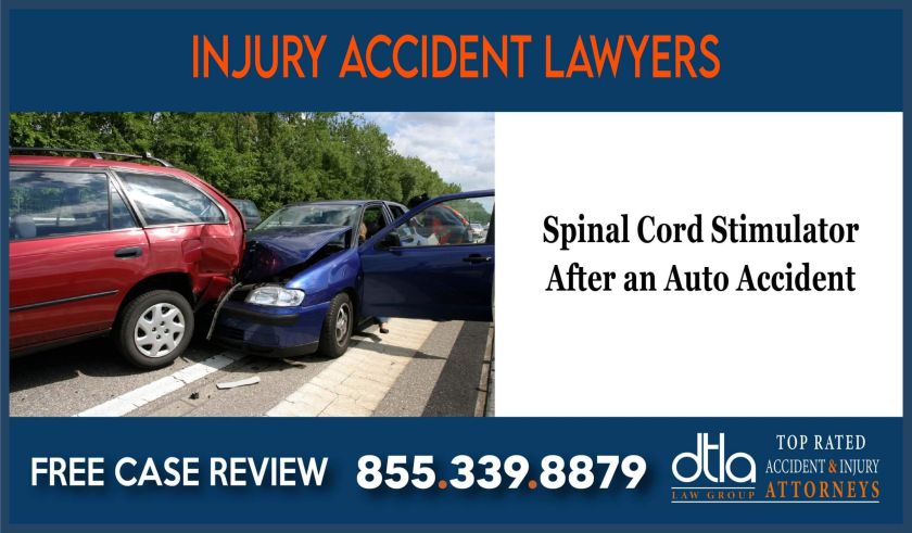 Spinal Cord Stimulator After an Auto Accident lawyer attorney sue lawsuit compensation incident liability
