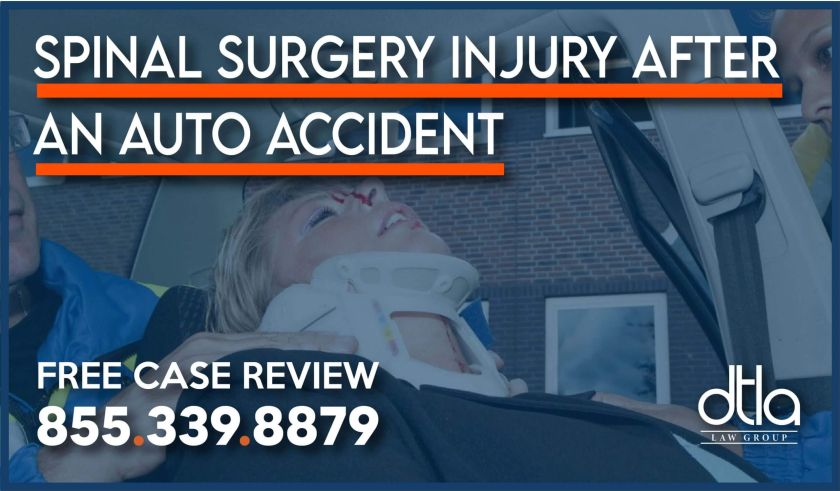 Spinal Surgery after Auto Accident Injury Lawyer attorney sue compensation