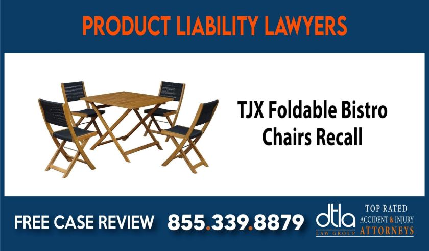 TJX Foldable Bistro Chairs Recall Class Action Lawsuit sue compensation incident liability