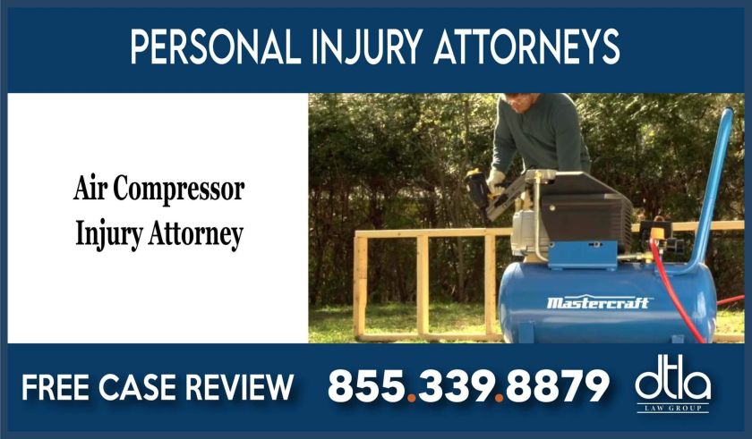 air compressor injury attorney lawyer sue lawsuit compensation incident