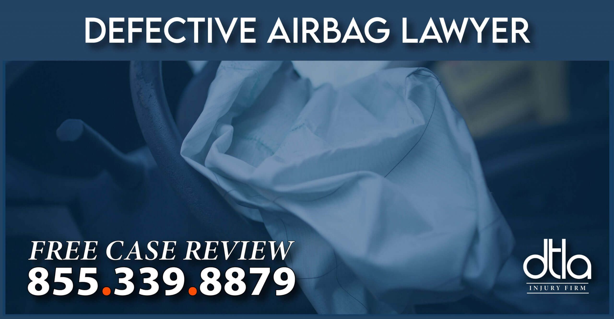 defective airbag lawyer recall incident attorney compensation sue