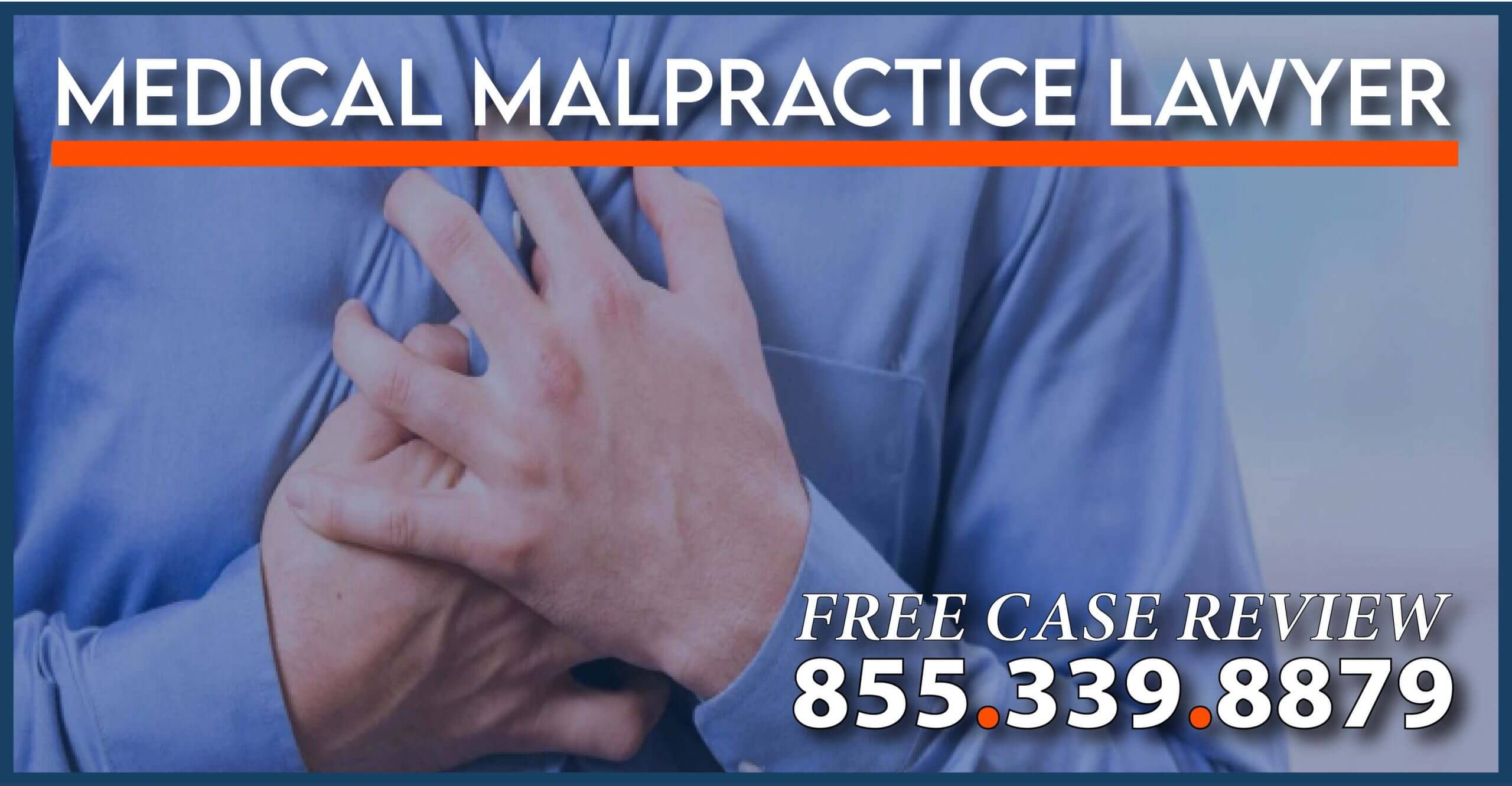 heart attack misdiagnosis medical malpractice lawyer compensation lawsuit attorney