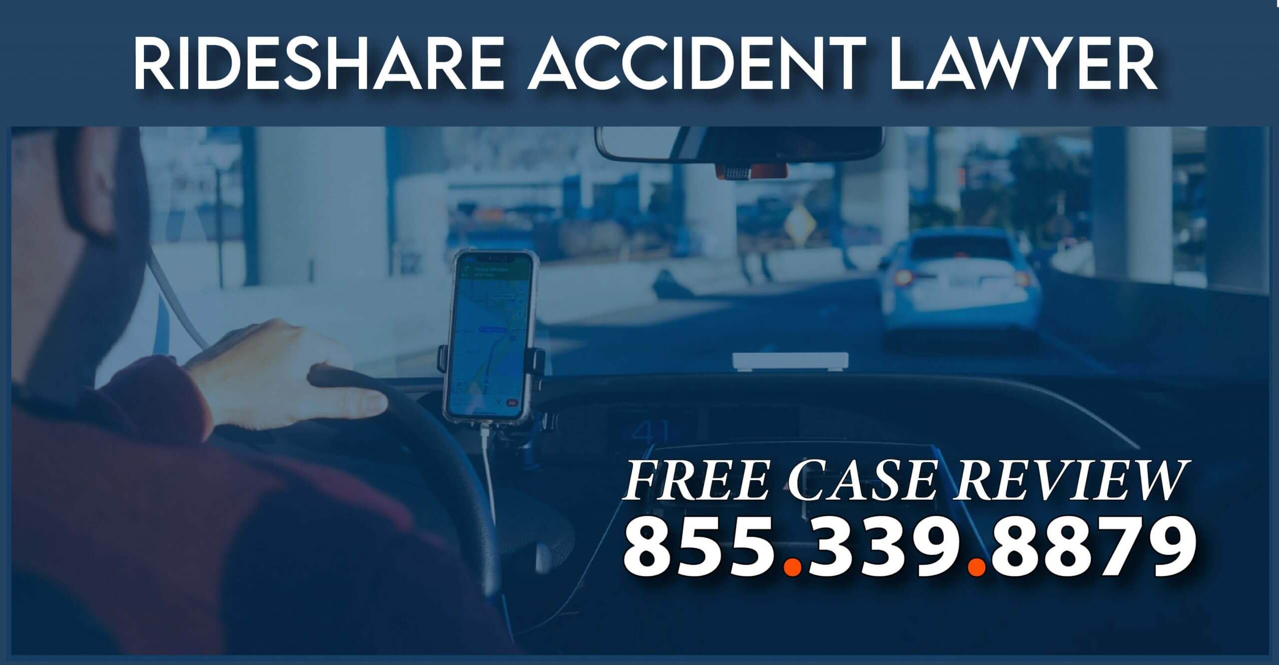 rideshare accident how much settlement uber lyft lawyer attorney sue insurance