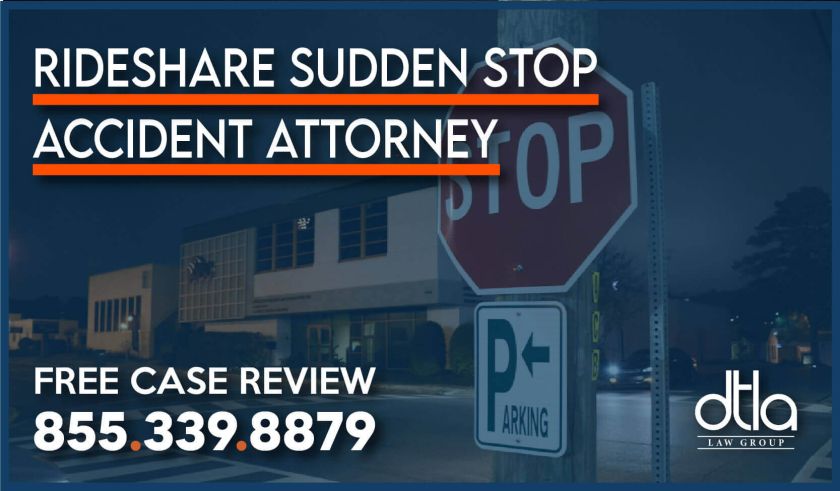 rideshare suddent stop accident attorney liability injury lawyer