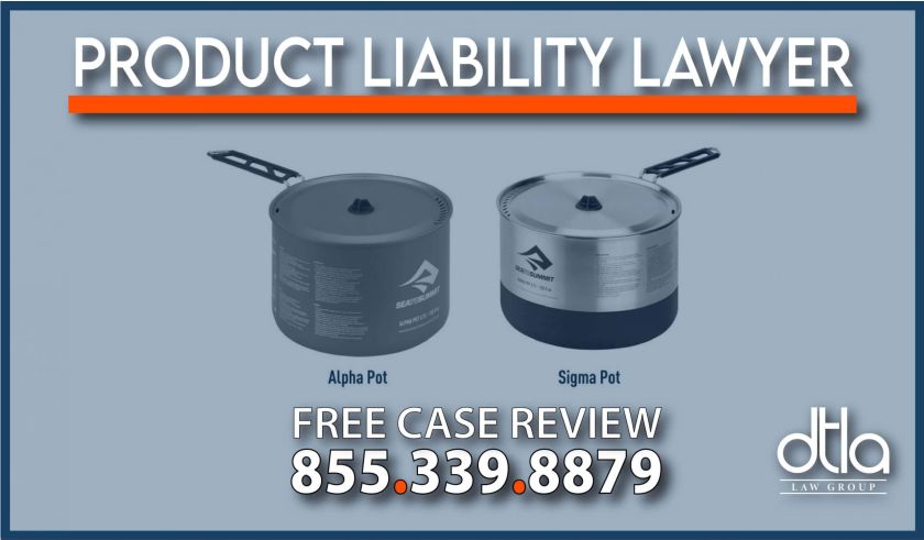 sea to summit camping pot recall product liability lawyer hazard incident compensation sue