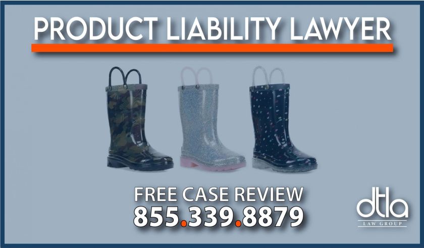 washington Shoe Company Rain Boots Recall product liability lawyer attorney compensation sue