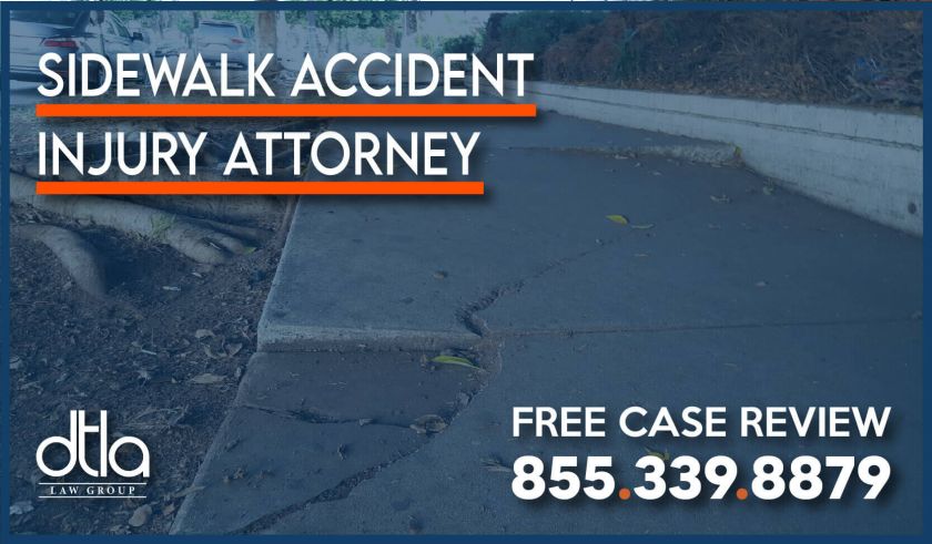 sidewalk injury accident incident lawyer compensation sue attorney liability lawsuit