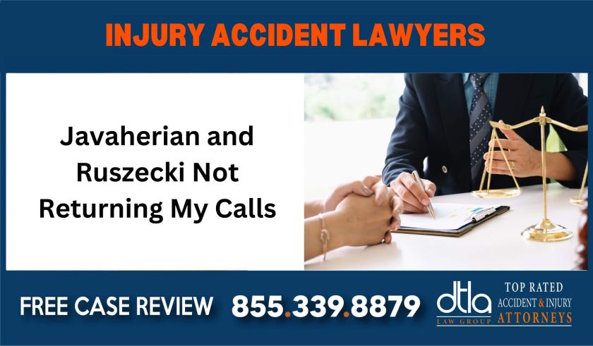 Javaherian and Ruszecki Not Returning My Calls lawyer attorney second opinion