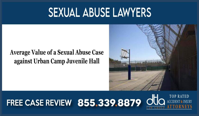 Average Value of a Sexual Abuse Case against Urban Camp Juvenile Hall incident liability