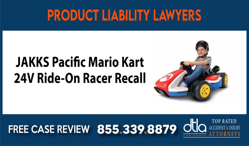 JAKKS Pacific Mario Kart 24V Ride-On Racer Recall Class Action Lawsuit compensation lawyer attorney sue