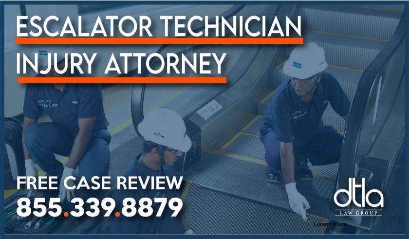 Escalator Technician Injury Attorney incident accident sue lawsuit lawyer liability sue