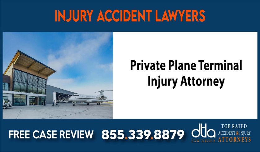 private plane terminal slip and fall lawyer attorney compensation incident liability