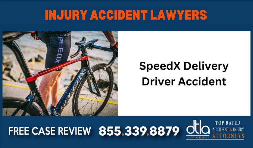 SpeedX Delivery Driver Accident liability lawyer attorney compensation sue incident