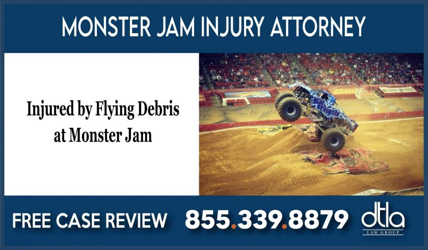 Monster Jam Injury Attorney injured by flying debris incident accident liability