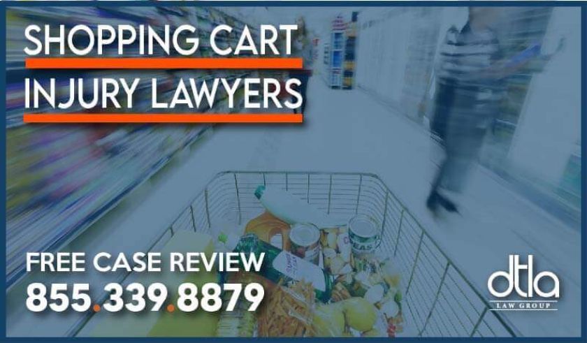 sudden stop shopping cart injury attorney lawyer sue compensation accident incident