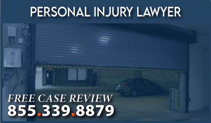automatic garage door accident lawyer injury attorney compensation sue