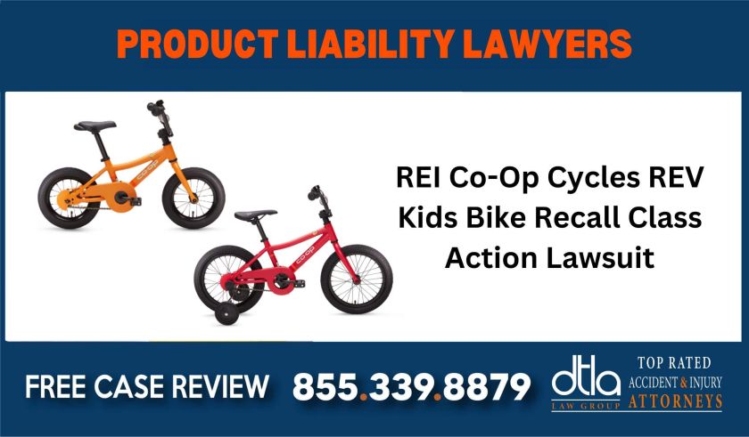 REI Co-Op Cycles REV Kids Bike Recall Class Action Lawsuit liability lawyer attorney sue compensation incident