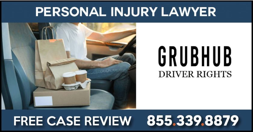 grubhub injury accident driver rights insurance sue compensation