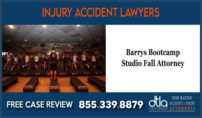 Barrys Bootcamp Studio Fall Attorney liability sue compensation incident attorney lawsuit