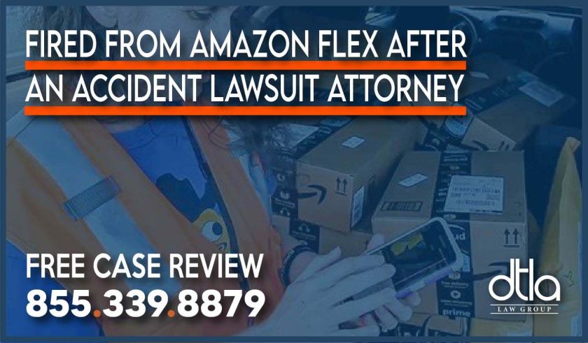 Fired from Amazon Flex after an Accident Lawsuit Attorney lawyer personal injury incident sue compensation liability
