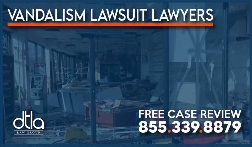 Vandalism lawsuit lawyers attorney sue compensation charges defense property