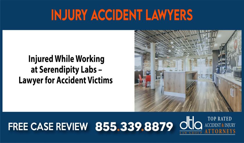 Injured While Working at Serendipity Labs Lawyer for Accident Victims attorney sue liability compensation incident