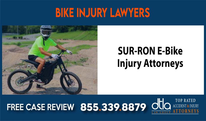 SUR-RON E-Bike Injury Attorneys sue liability lawyer compensation incident