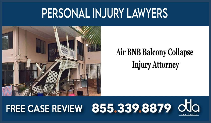 Air BNB Balcony Collapse Attorney lawyer sue lawsuit compensation injury