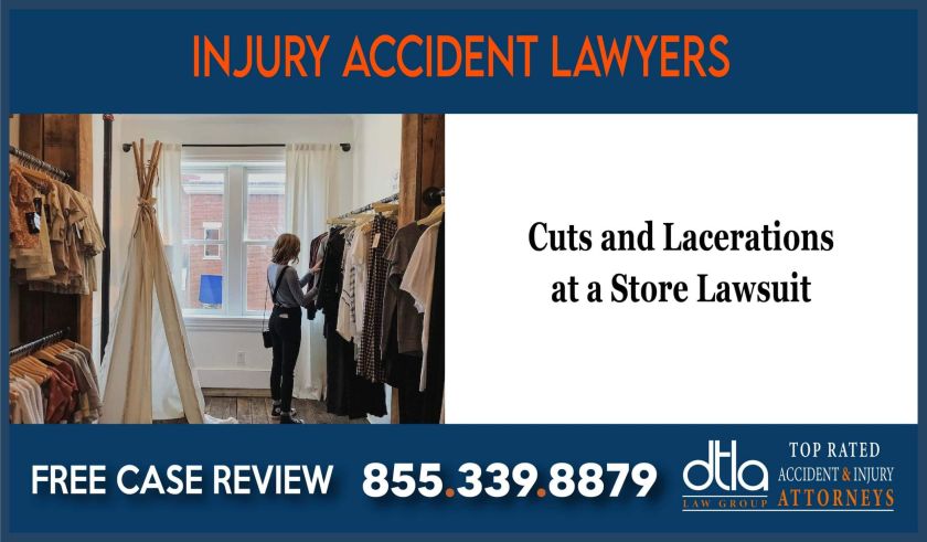 Cuts and Lacerations at a Store Accident Injury Lawyer incident liability lawsuit attorney sue
