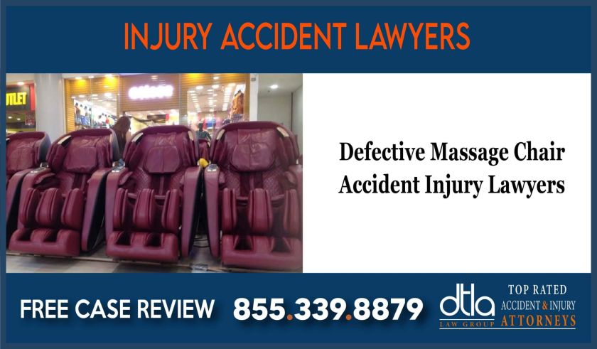 Defective Massage Chair Accident Injury Lawyers sue lawsuit incident liability