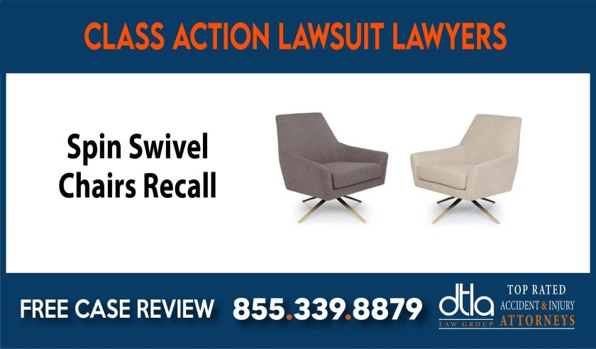 Spin Swivel Chairs Recall sue liability lawyer compensation incident