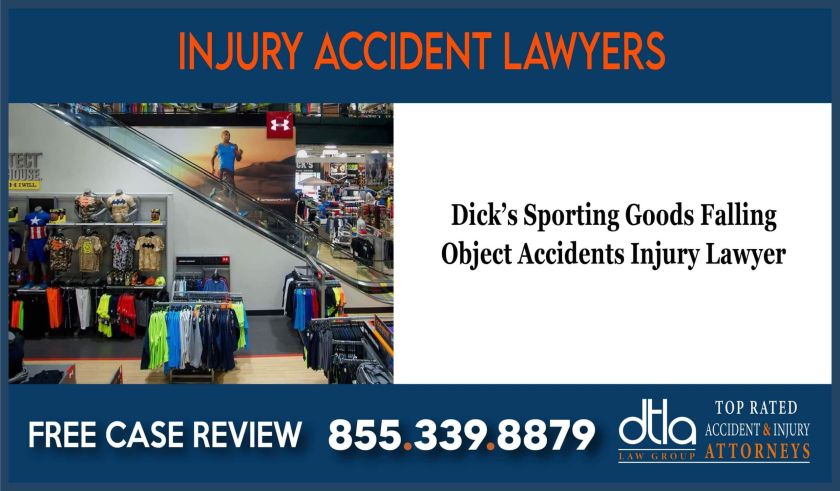 Dicks Sporting Goods Falling Object Accidents Injury Lawyer incident liability attorney