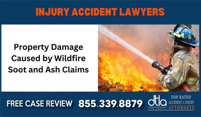 Property Damage Caused by Wildfire Soot and Ash Claims Downtown LA Law Group Can Help sue liability lawyer attorney compensation1