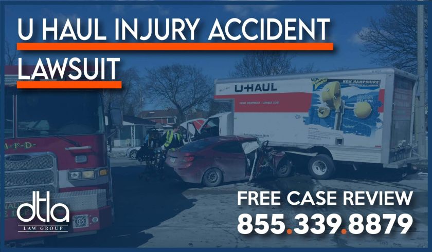 u haul injury accident liability lawsuit attorney lawyer sue compensation