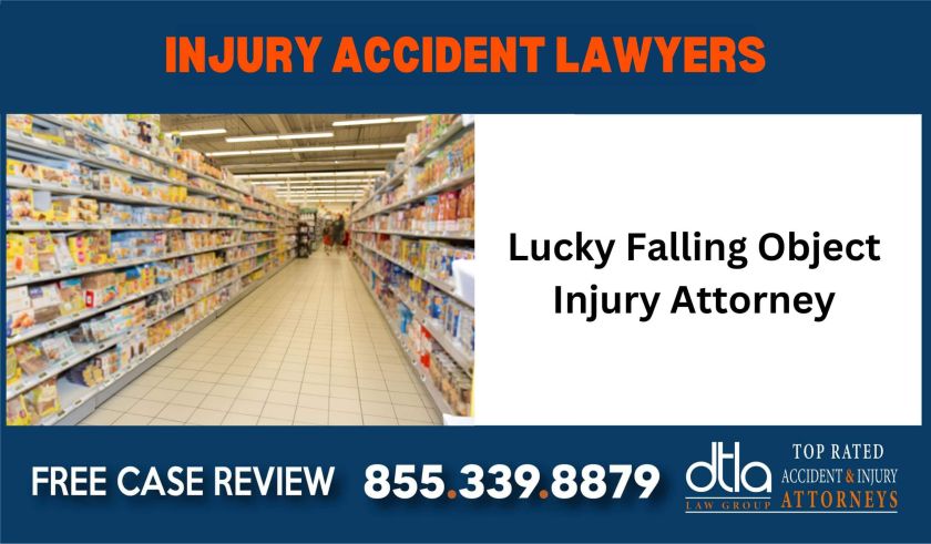 Lucky Falling Object Injury Attorney sue liability lawyer compensation incident