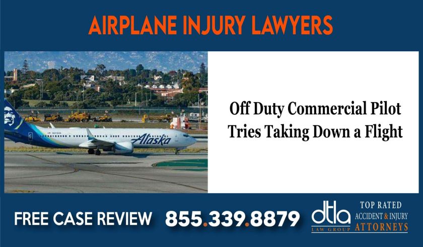 Off Duty Commercial Pilot Tries Taking Down a Flight lawyer attorney sue compensation incident liability