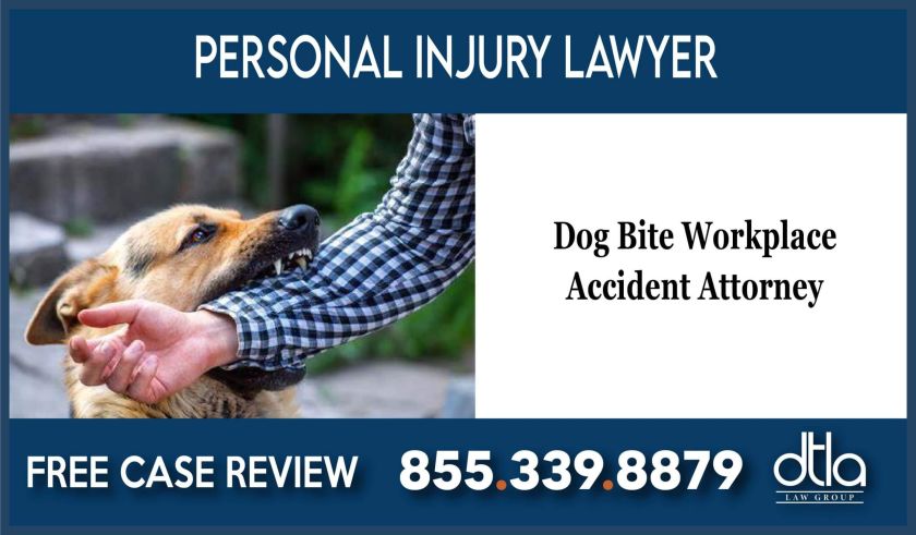 Dog Bite Workplace Accident Attorney lawyer lawsuit compensation incident liability sue