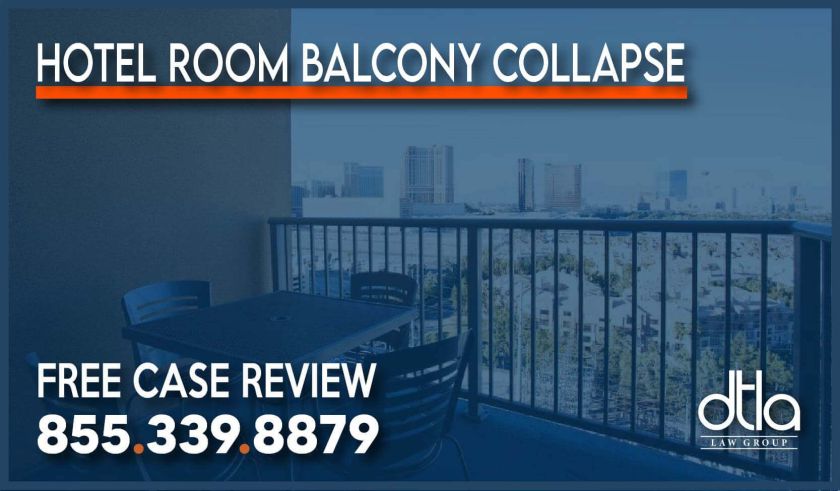 hotel room balcony collapse lawyer attorney lawsuit sue compensation liability